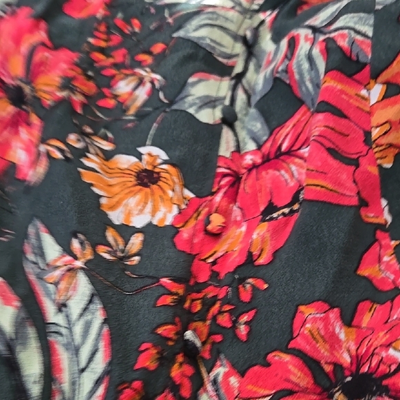 Leith Floral Green Maxi Dress Size Small - Picture 8 of 9